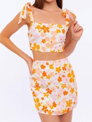 Floral Outfit Set - Orange Floral