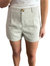 Front Pleated Shorts In Natural