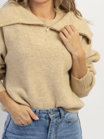 LE LIS Montclair Double Layer Half-Zip Sweater product