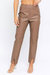 New York Minute Pleather Pants - Brown