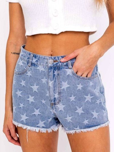 LE LIS Oh My Stars Denim Shorts product