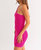 One Shoulder Sweater Dress In Fuchsia