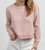 Open Back Sweater - Pink + White