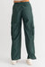 Pleated Sporty Cargo Pants In Green