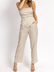 Scarf Top + Pleated Pant Set