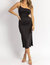 Soft Open Side One-Shoulder Midi Dress - Black
