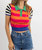 Stace Stripe Knit Top - Neon