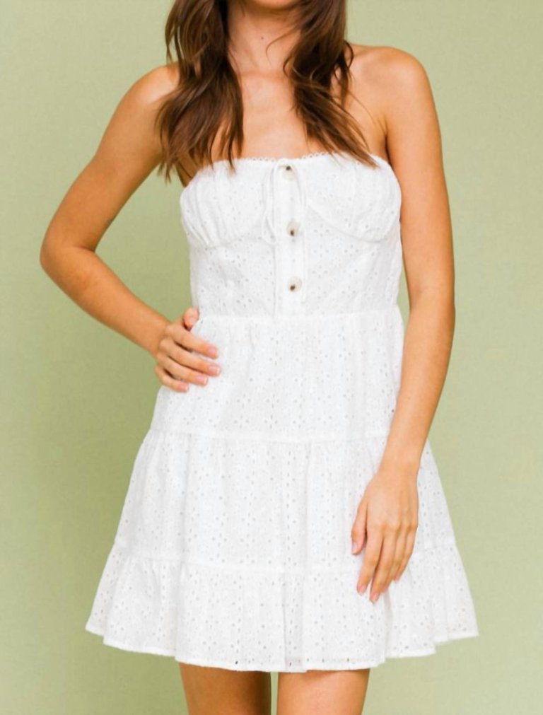 Strapless Mini Dress - White