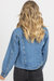 Suede Patch Relaxed Denim Jacket
