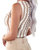 Textured Fabric Sleeveless Top In Off White/Taupe