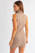 Turtleneck Knit Dress In Mocha