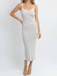 Whipped Knit Contrast Midi Dress