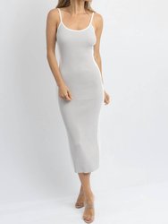 Whipped Knit Contrast Midi Dress
