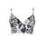 Amour Geometric Crop Top/Bra top - Black/White