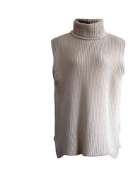 Cashmere Turtle Neck Sweater - Beige