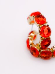 Crimson Elegance Earrings - Crimson