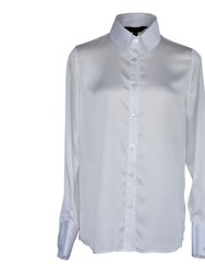 Elegance Silk Blouse In White
