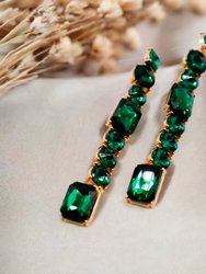 Emerald Cascade Earrings - Emerald