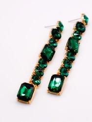 Emerald Cascade Earrings - Emerald