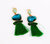 Emerald Sparkle Gems Earrings