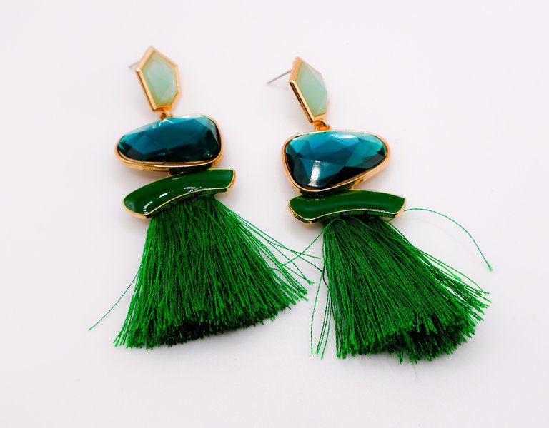 Emerald Sparkle Gems Earrings