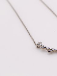 Enchanted Antler Charm Necklace - Silver