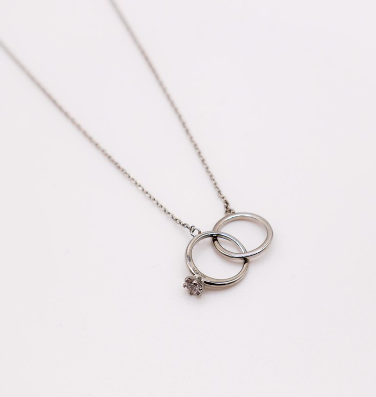 Eternal Embrace White Gold Necklace - Silver
