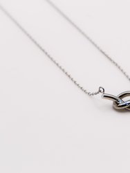 Eternal Knot Silver Necklace - Silver