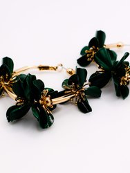 Floral Luxe Hoops - Gold