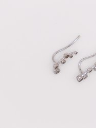 Floral Whispers White Gold Earrings