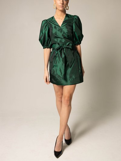 Le Réussi Glimmer Green Wrap Dress product