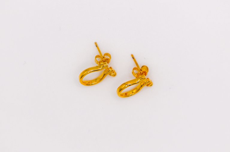 Golden Horseshoe Mini Earrings