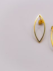 Golden Leaf Elegance Earrings - Gold