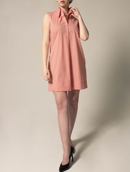 Italian Cotton Orange Sleeveless Dress
