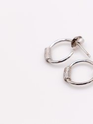 Italian Mini Sterling Silver Hoop Earrings - Silver