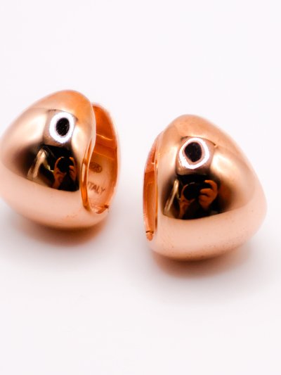 Le Réussi Italian Rose Gold Peanut-Shaped Earrings product