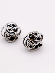 Italian Silver Floral Earrings