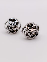 Italian Silver Floral Earrings