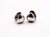 Italian Silver Peanut-Shaped Earrings - Silver