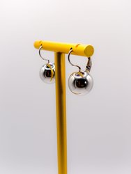 Italian Silver Sphere Earwire Earrings