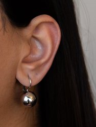 Italian Silver Sphere Earwire Earrings