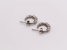 Italian Sterling Silver Petite Hoop Earrings - Grey