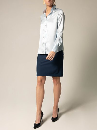 Le Réussi Luxe Silk Blouse In Blue product