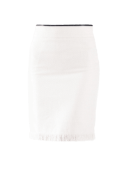 Luxe White Mini Tweed Skirt