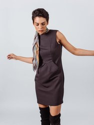 Luxe Wool Mini Dress - Charcoal