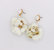 Margaux Ball Earrings - Gold/White