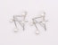 Pearlescent Futurista Earrings - White Gold