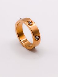 Radiant Rose Gold Gem Ring - Rose Gold