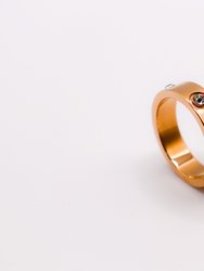Radiant Rose Gold Gem Ring