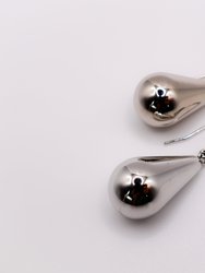 Sterling Silver Raindrop Elegance Earrings - Silver